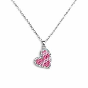 ⚜️ Pink Heart Pendant Necklace